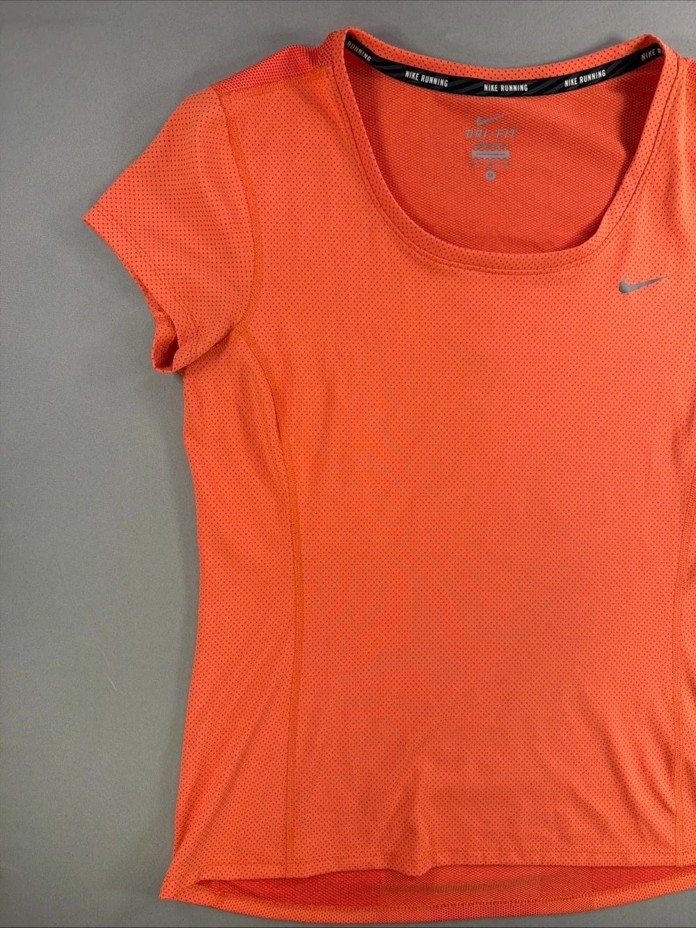 Nike Women’s Orange Dri-FIT Short Sleeve Athletic Running Tee
